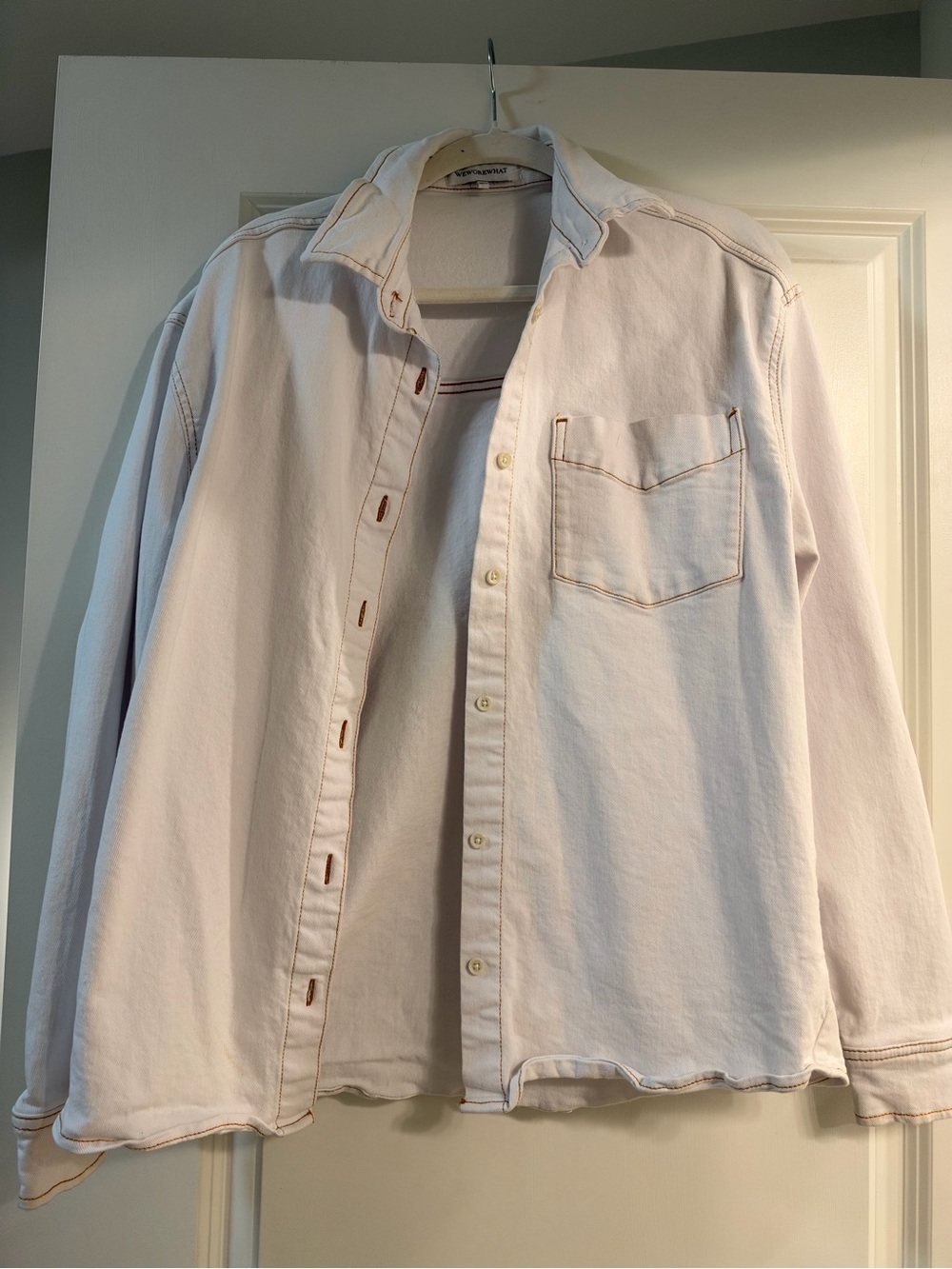WeWoreWhat Light White Women's Button-Down Shirt